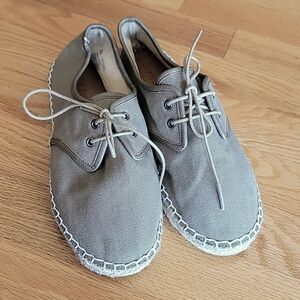 Tesori Canvas Lace Up Espadrille Shoe